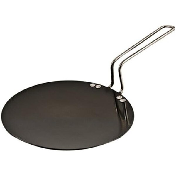 Hawkins Hawkins L52 Futura Hard Anodised Concave Tava Griddle 10 in. - 4.88mm with Steel Handle L52 - main